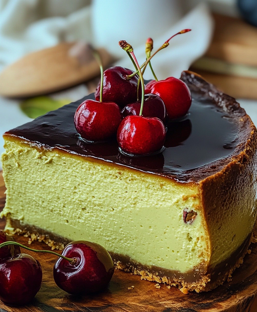 Pistachio Basque Cheesecake