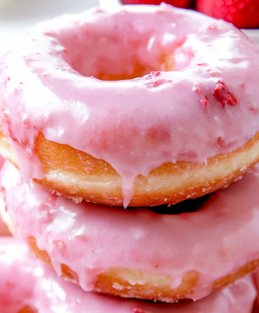 Strawberry Cake Donuts