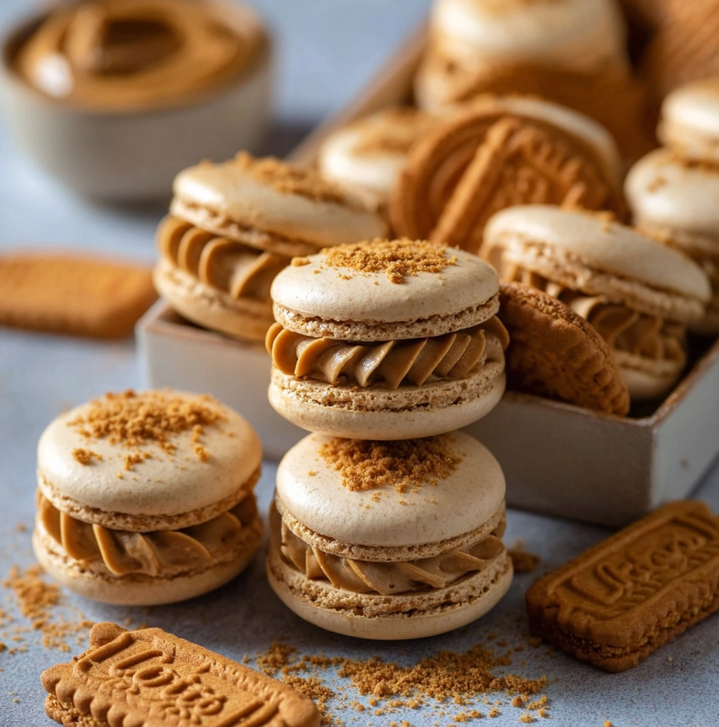 Biscoff Cookie Butter Macarons
