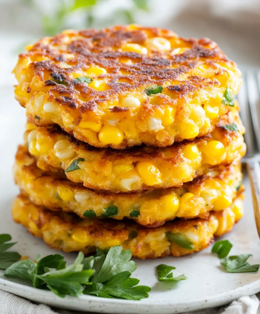 Cheesy Corn Fritters
