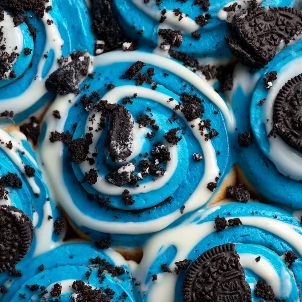 Cookie Monster Cinnamon Rolls