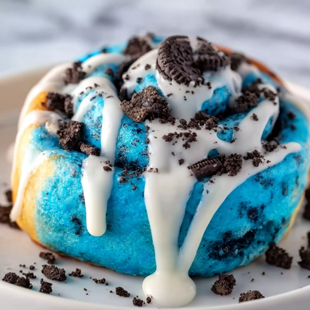 Cookie Monster Cinnamon Rolls