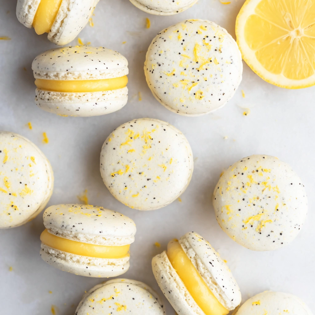 Lemon Poppy Seed Macarons