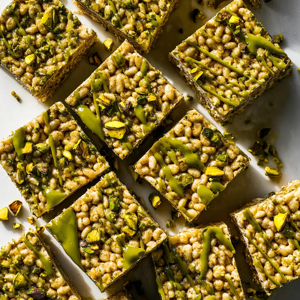 Pistachio Rice Krispie Treats