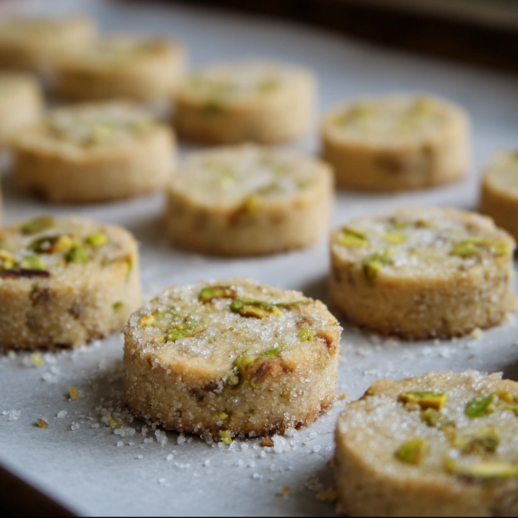 Pistachio Shortbread Cookies