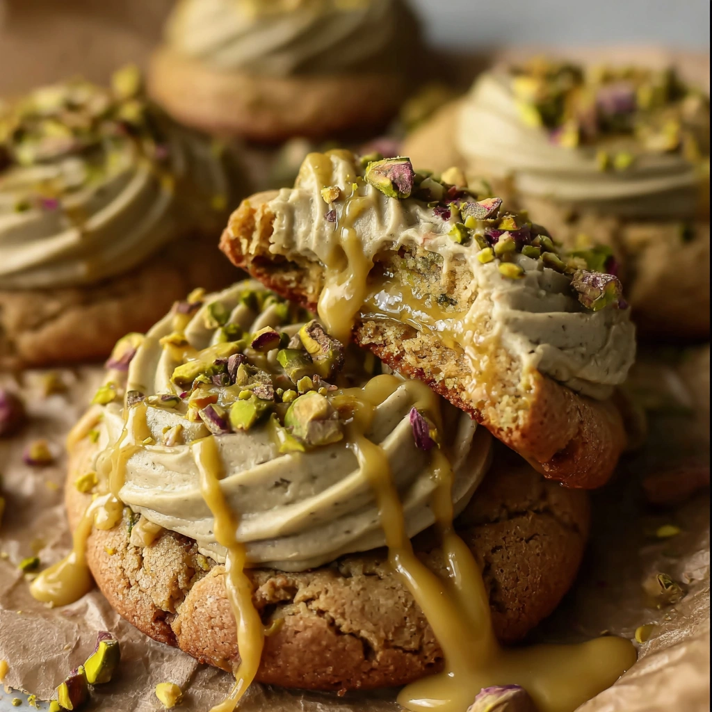 Vegan Pistachio Cream Cookies