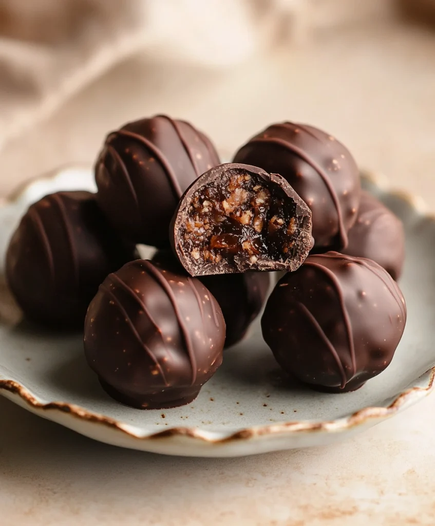Chocolate Crunch Date Truffles