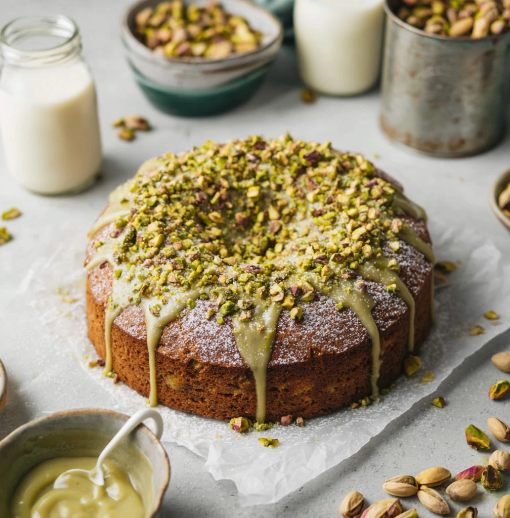 Vegan Pistachio Coffee Cake