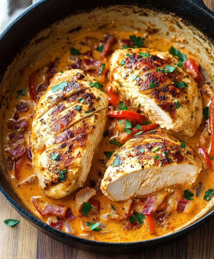 Creamy Garlic Red Pepper Chicken