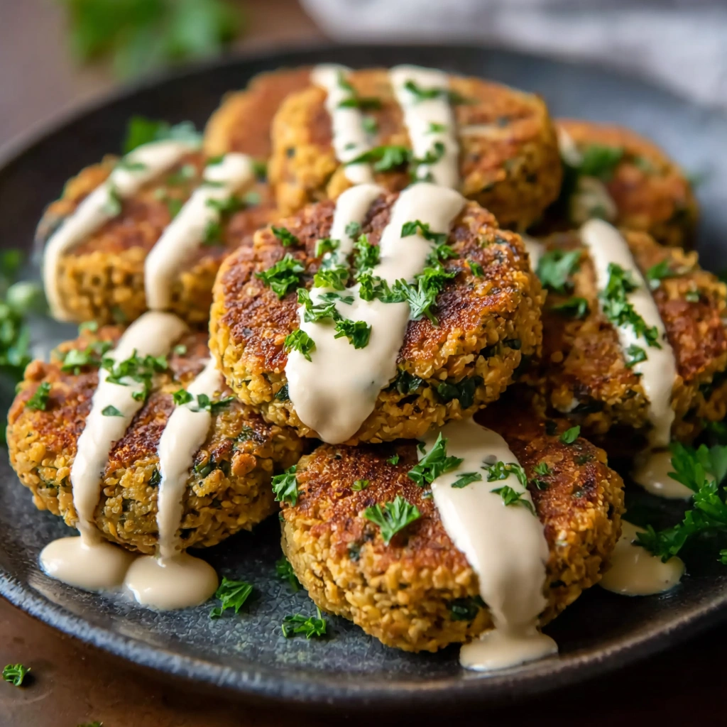 Baked Falafel with Tahini Sauce