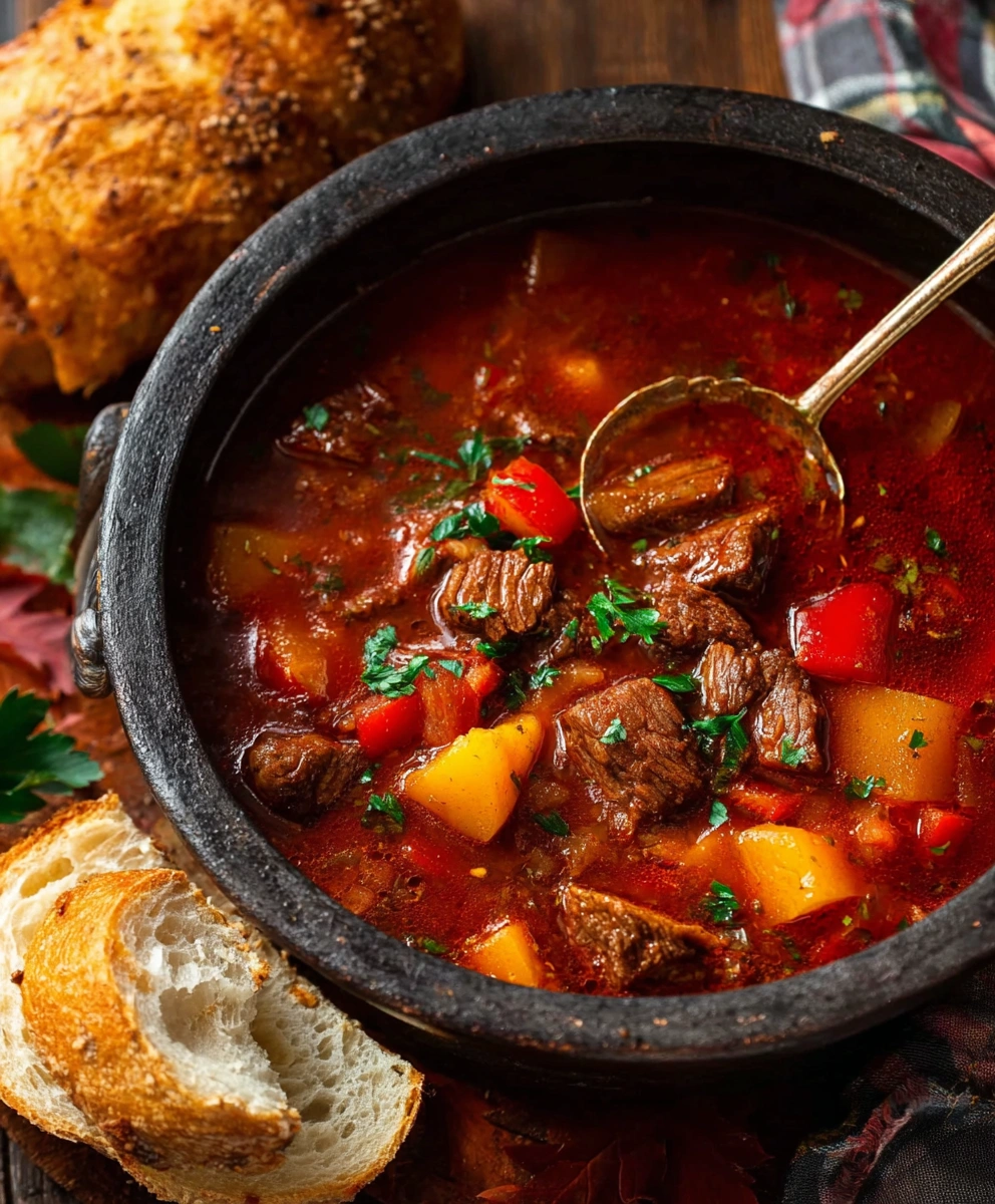 Hungarian Goulash (Beef Stew-Soup)
