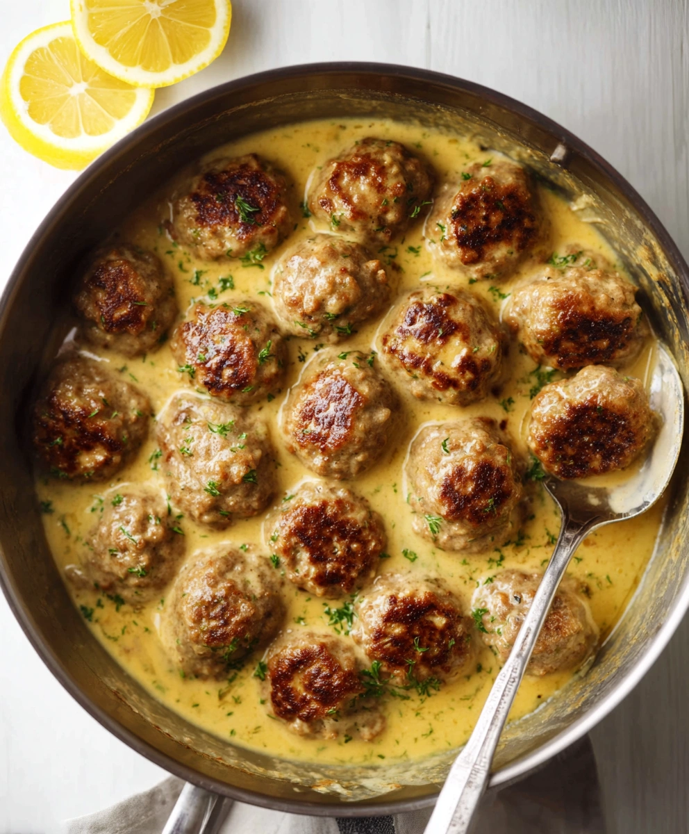 Meatballs In Lemon Sauce (Greek Keftedes)