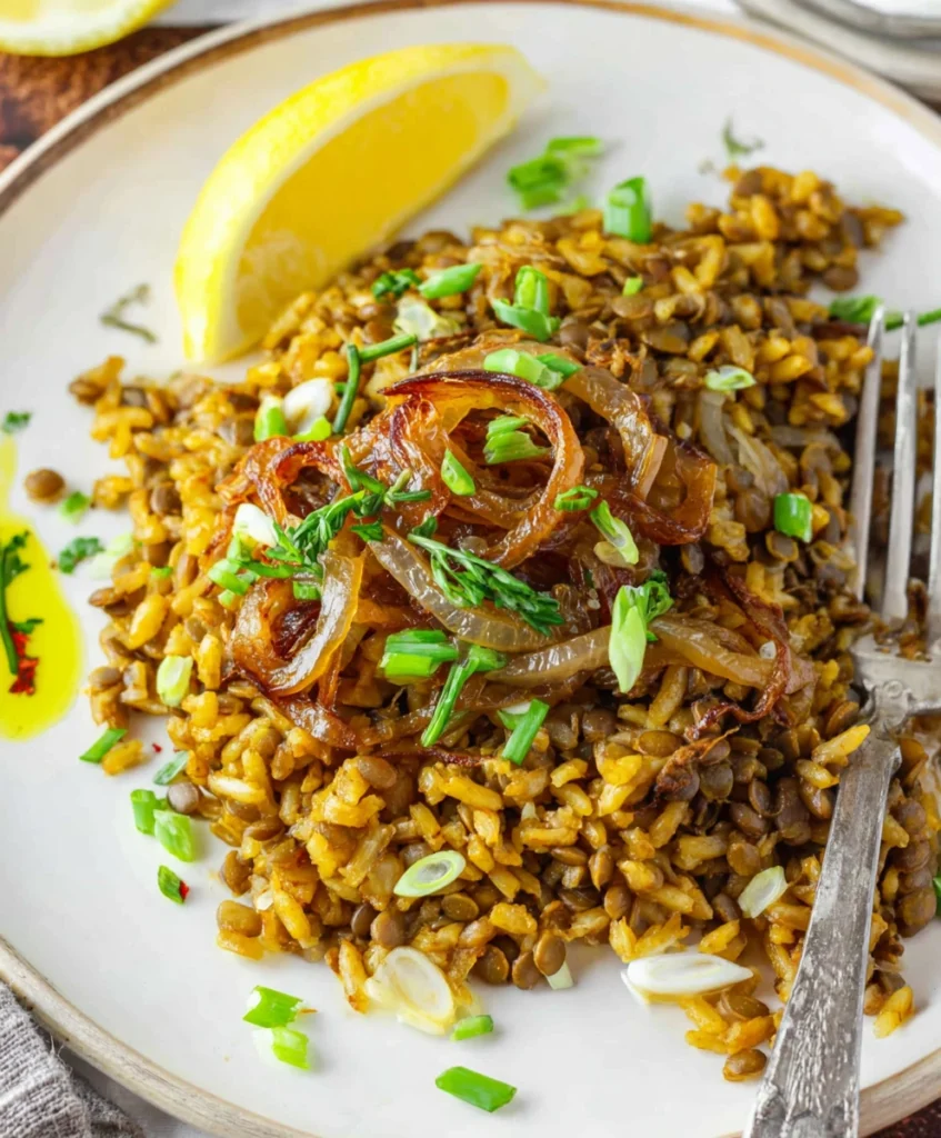 Mujadara (Lentils and Rice)  