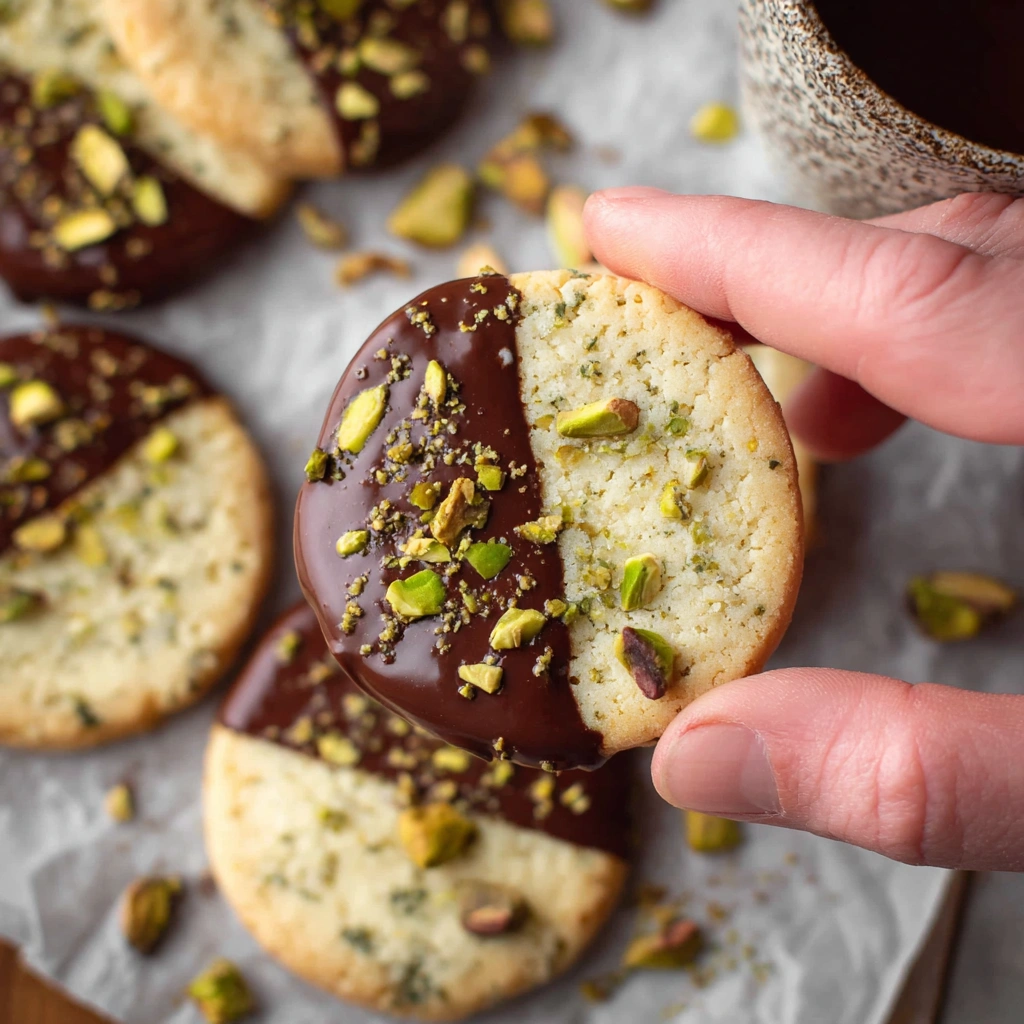 Pistachio Shortbread Cookies