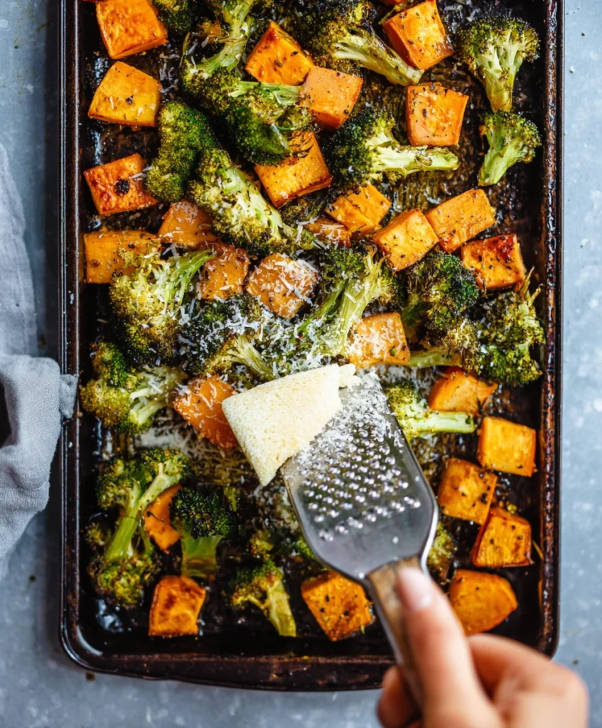 Roasted Broccoli and Sweet Potatoes