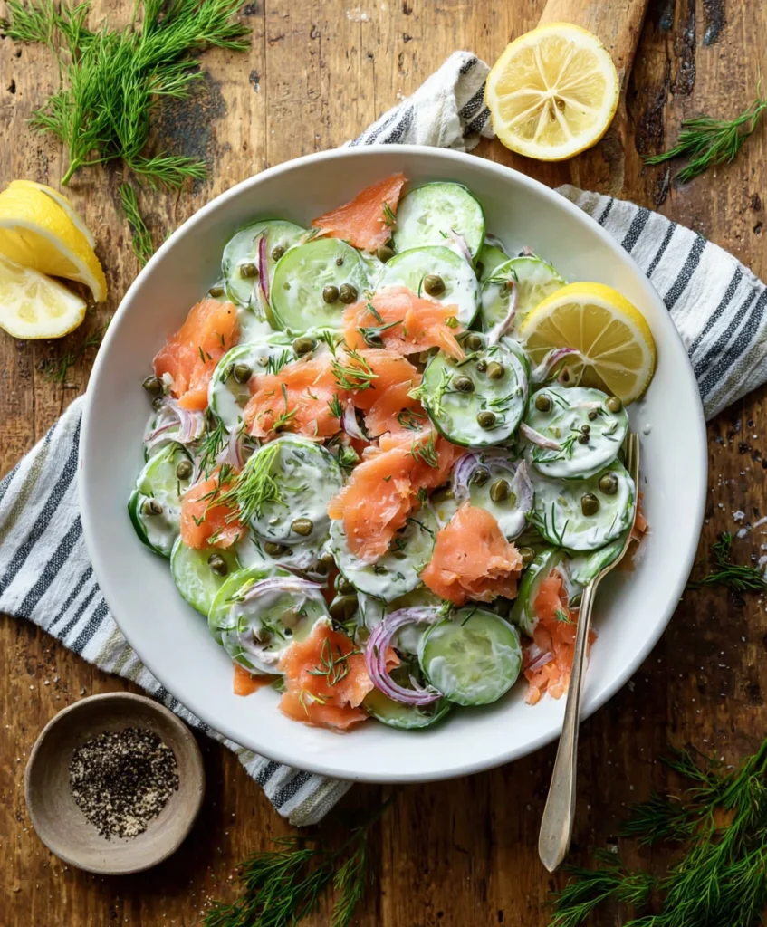 Smoked Salmon Cucumber Salad