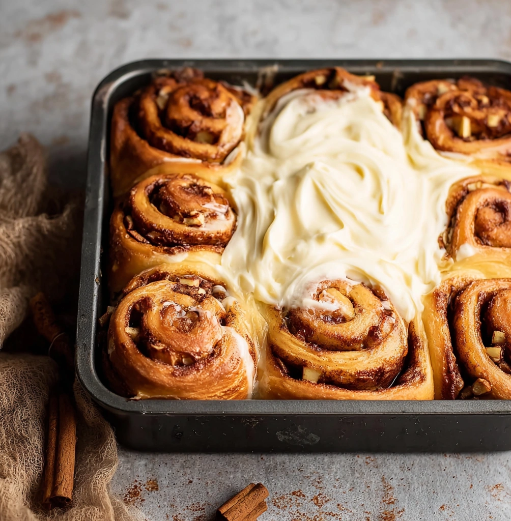 Soft-Baked Apple Cinnamon Rolls