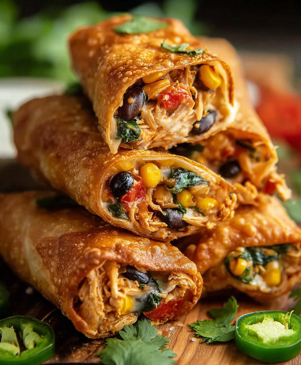 Southwest Chicken Egg Rolls