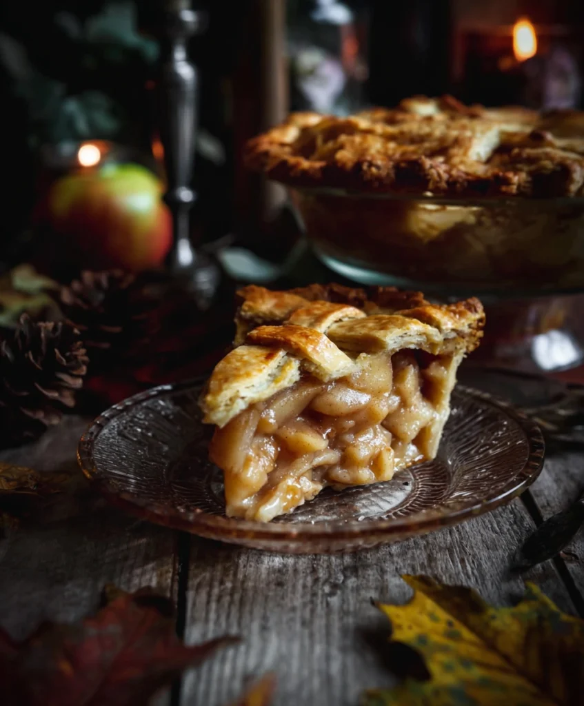 Toffee Apple Pie with Vanilla Custard