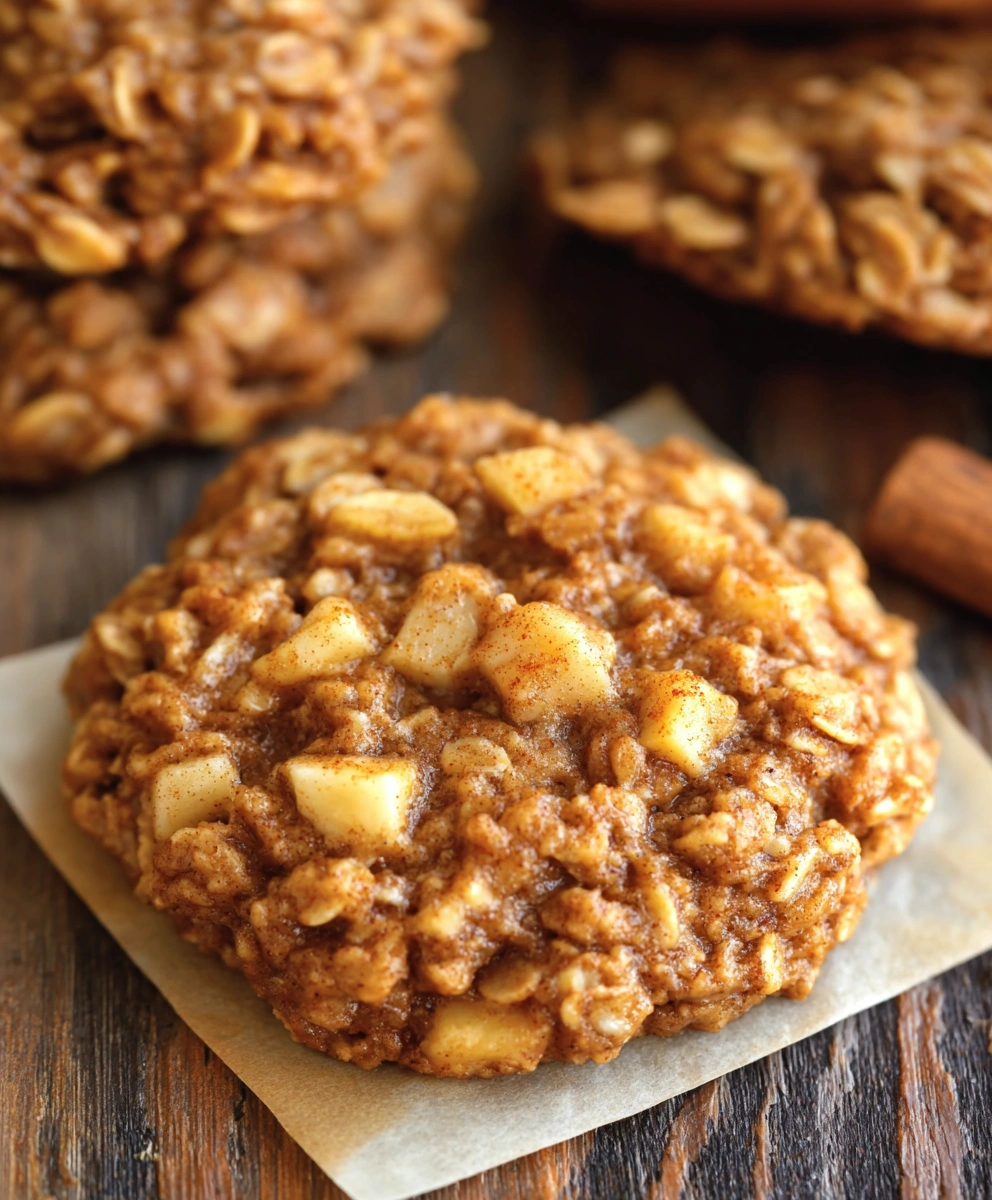 Healthy Apple Pie Oatmeal Cookies