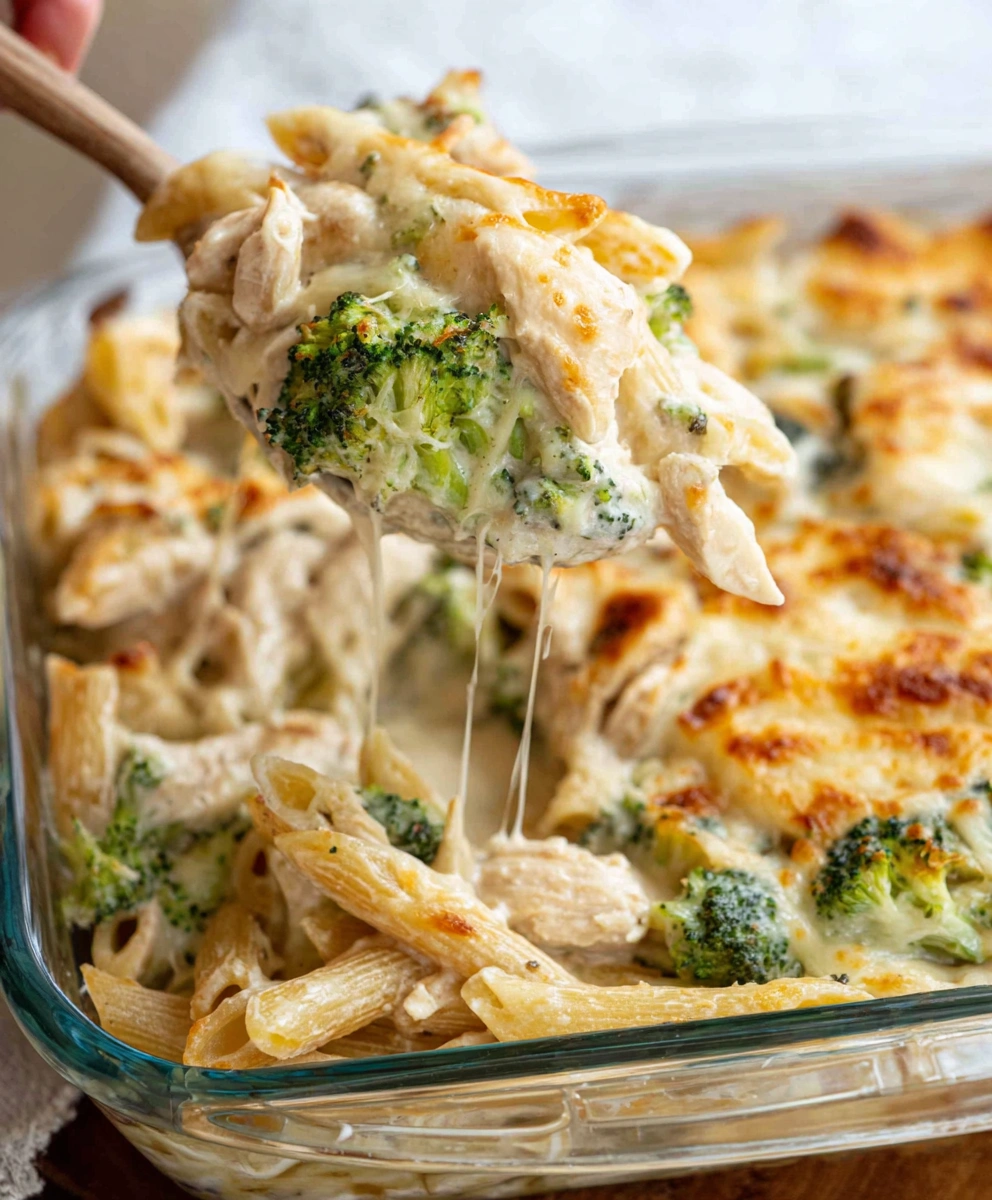Chicken and Broccoli Alfredo Bake