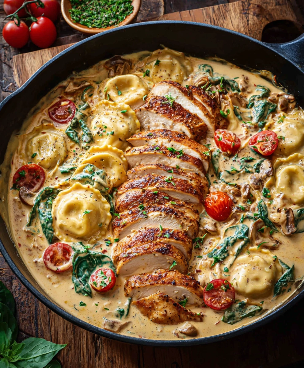 Tuscan Chicken Ravioli
