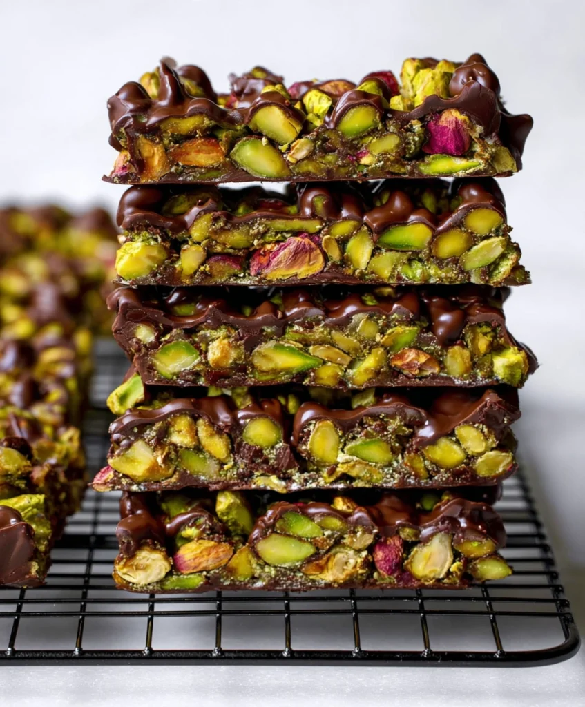 5-Ingredient Crunchy Pistachio Bars