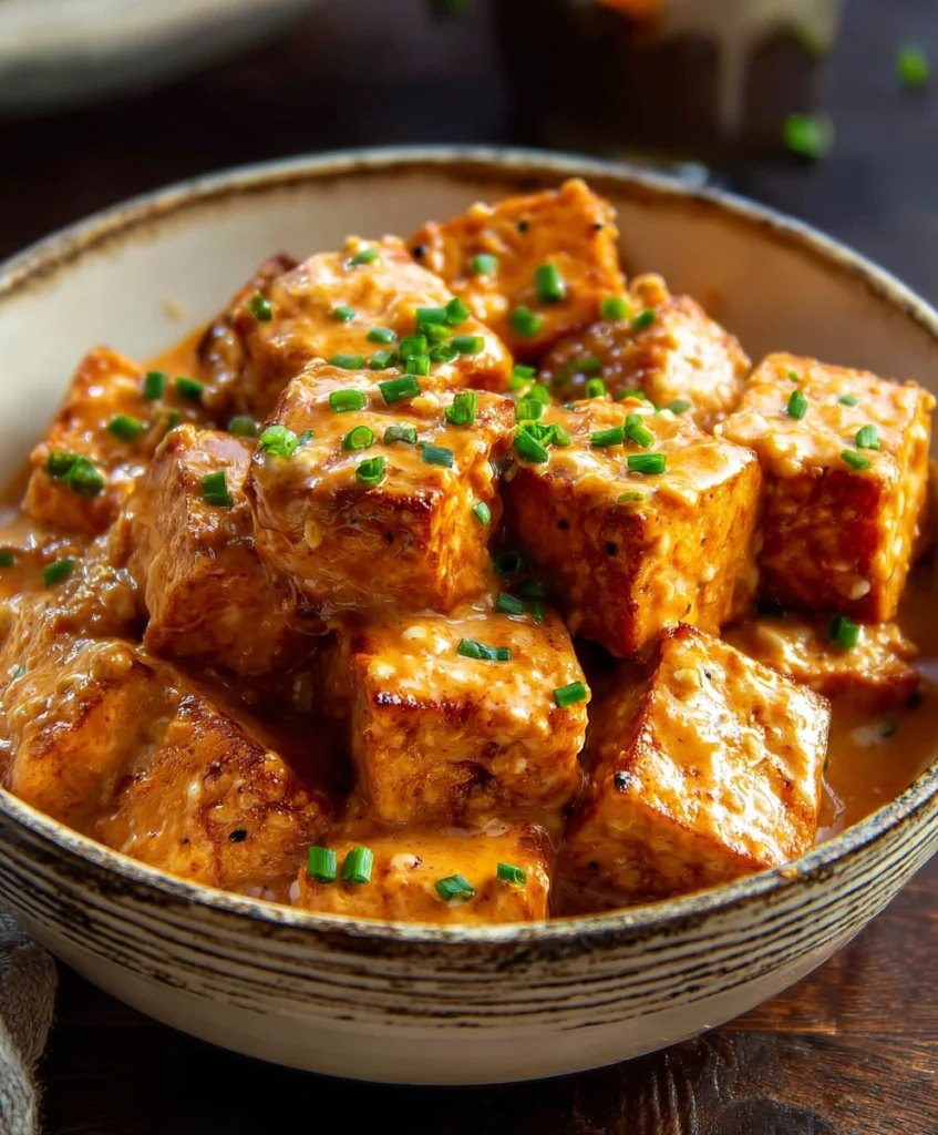 Spicy Tofu with Creamy Coconut Sauce