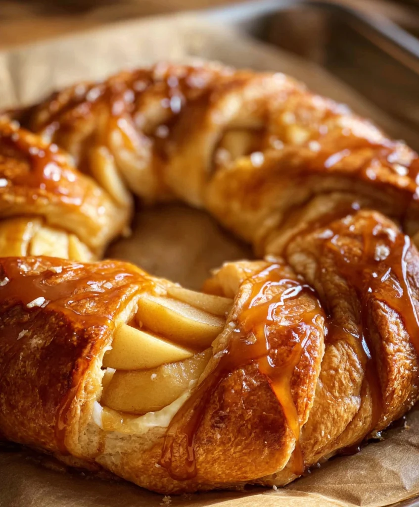 Caramel Apple Cream Cheese Crescent Ring
