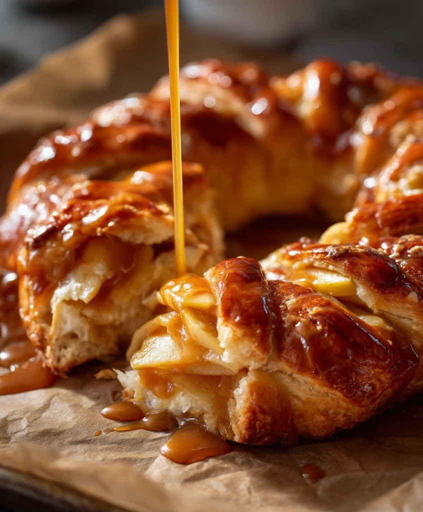 Caramel Apple Cream Cheese Crescent Ring