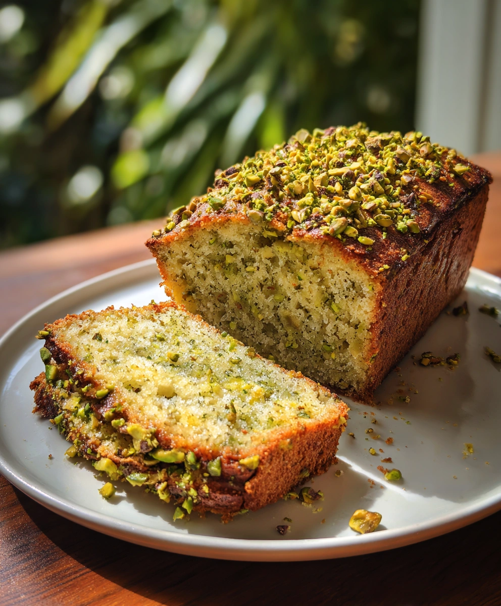 Coconut and Pistachio Pudding Cake