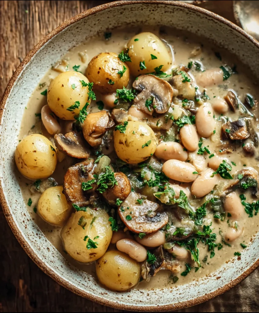 Cozy White Bean Mushroom Stew