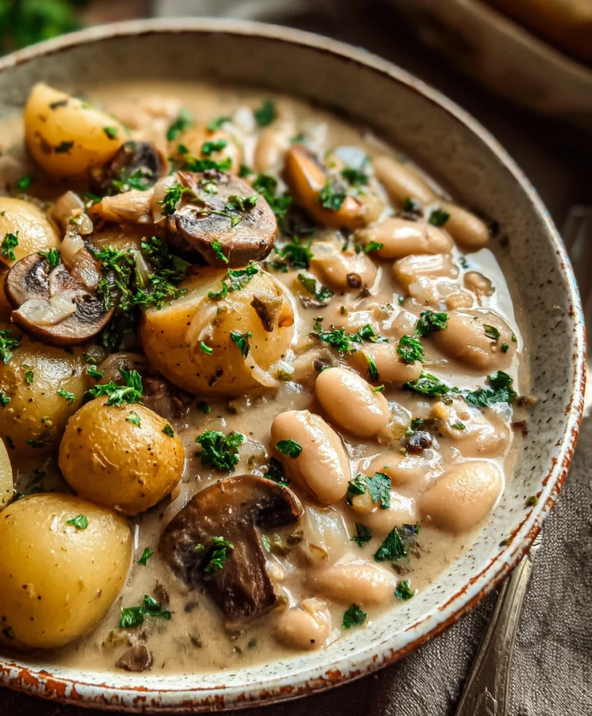 Cozy White Bean Mushroom Stew