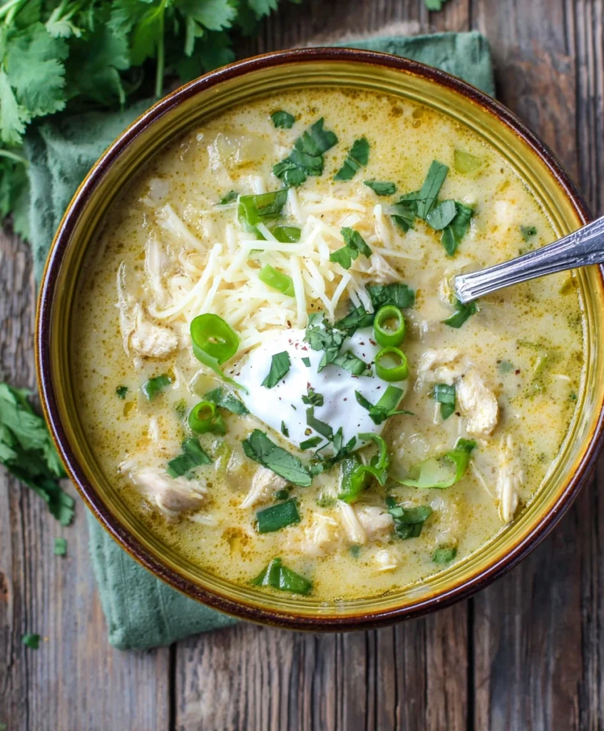 Creamy Green Enchiladas Chicken Soup