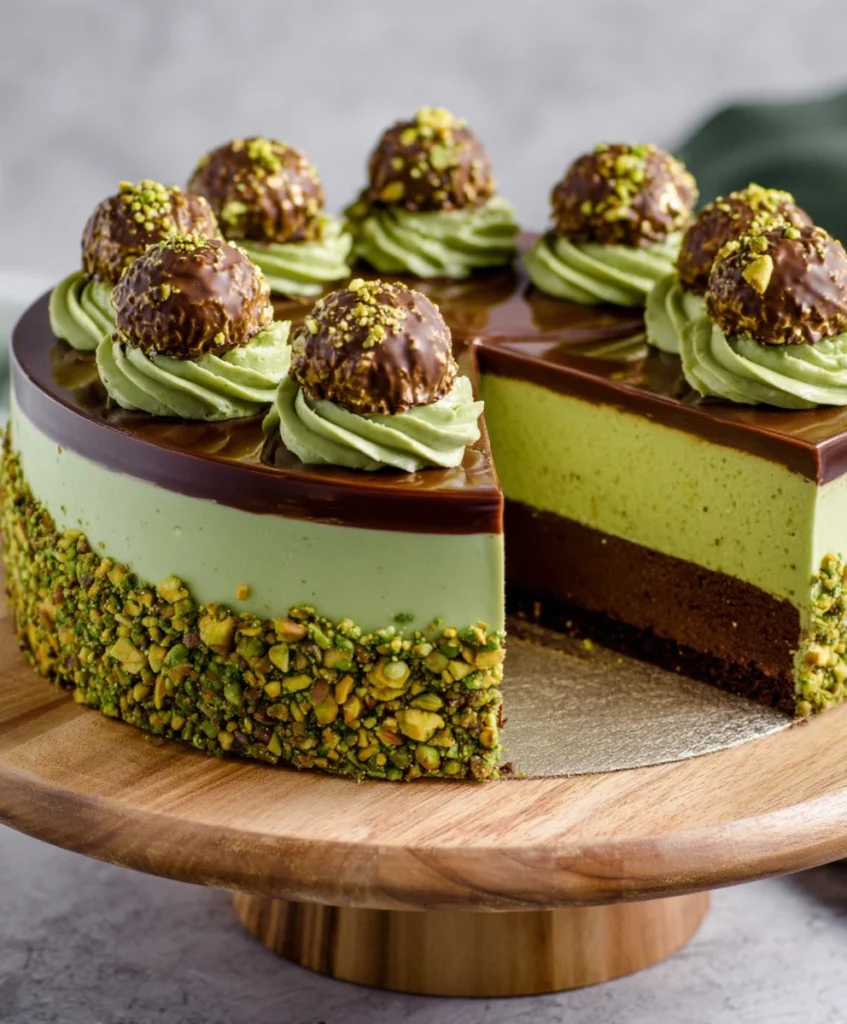 Ferrero Rocher Pistachio Cake