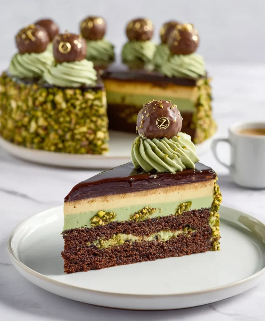 Ferrero Rocher Pistachio Cake