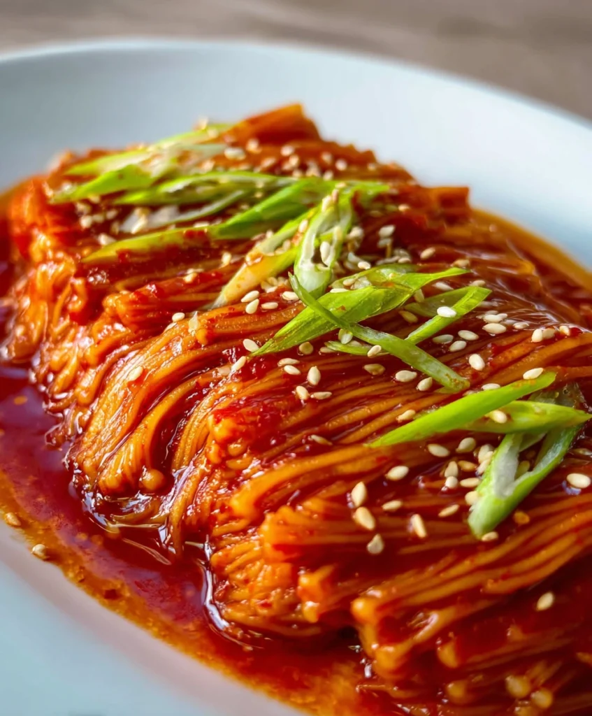 Spicy Enoki Mushrooms
