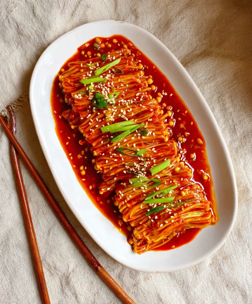 Spicy Enoki Mushrooms