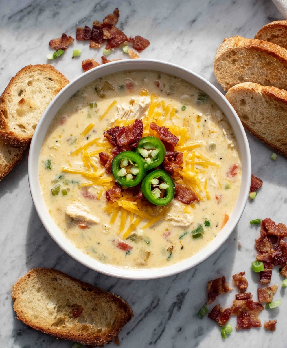 Spicy Jalapeño Popper Chicken Soup