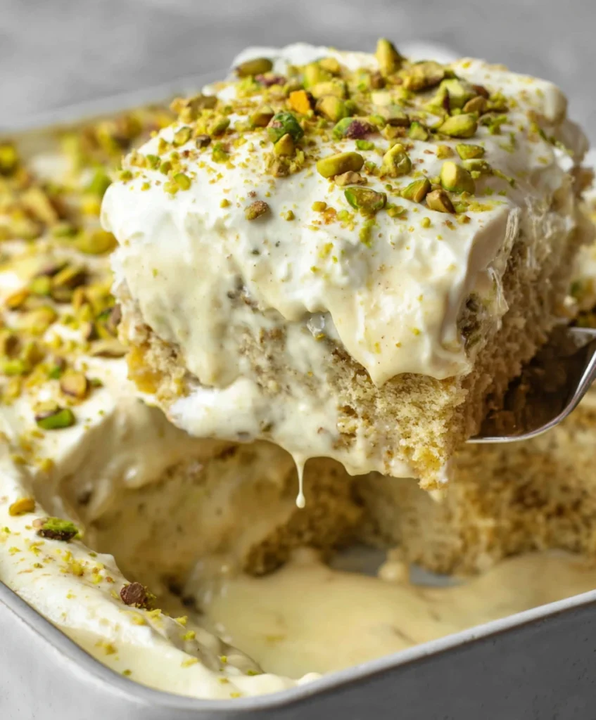 Vegan Pistachio Tres Leches (Milk Cake)