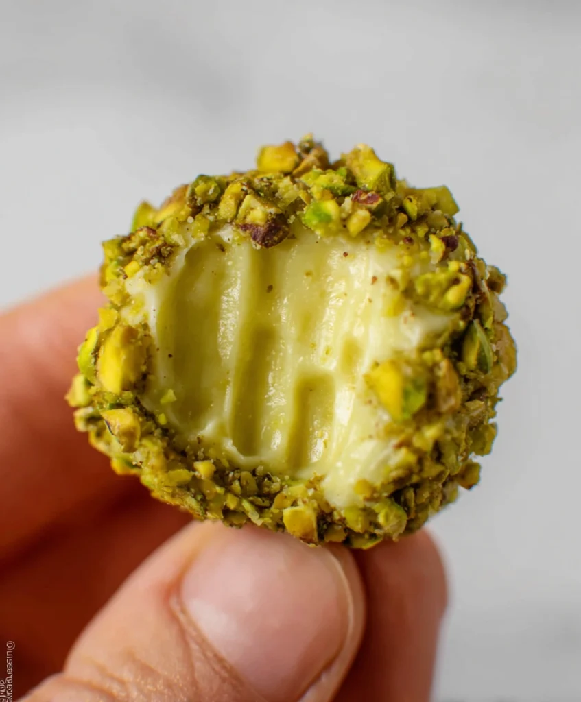 White Chocolate Pistachio Truffles