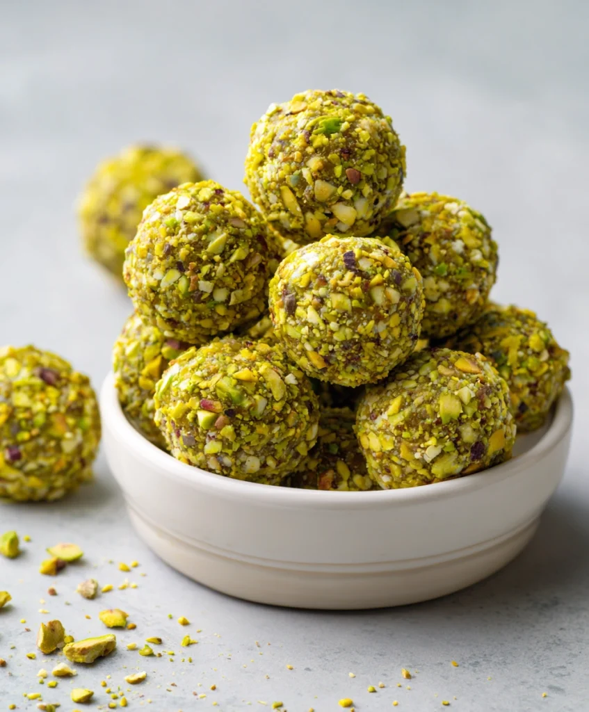White Chocolate Pistachio Truffles