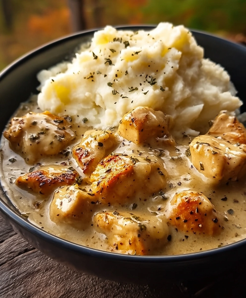 Slow Cooker Creamy Chicken & Gravy
