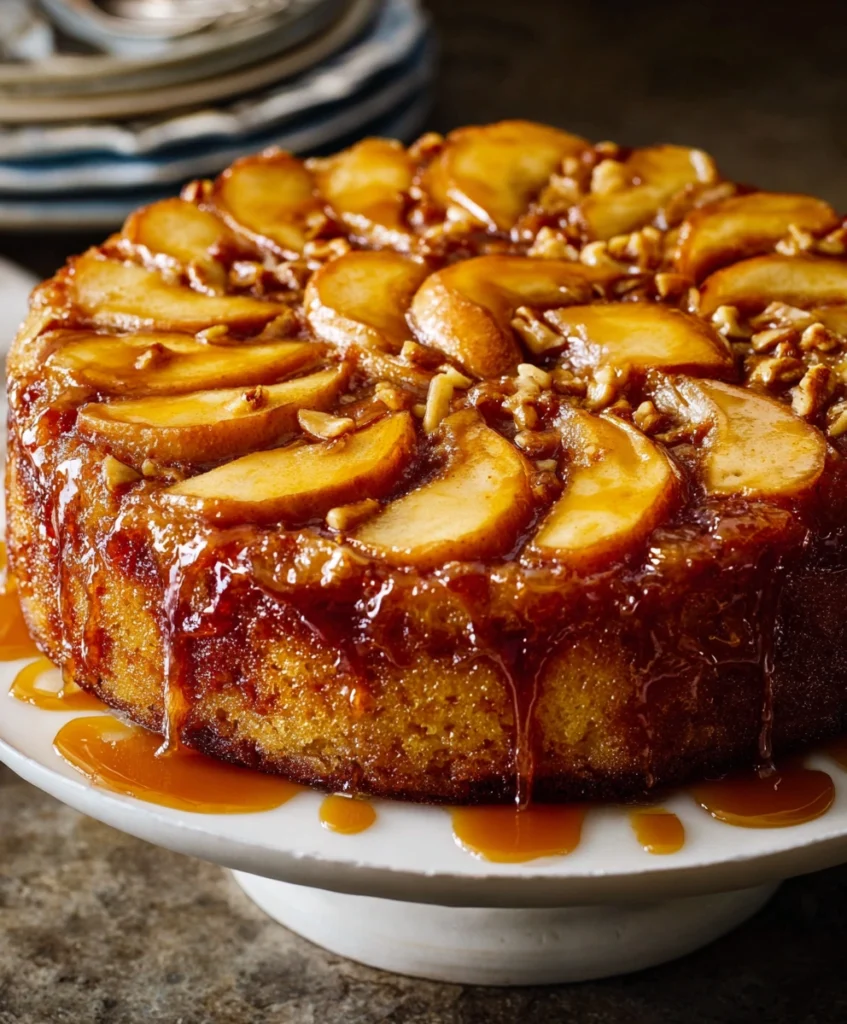 Caramel Apple Upside-Down Cake