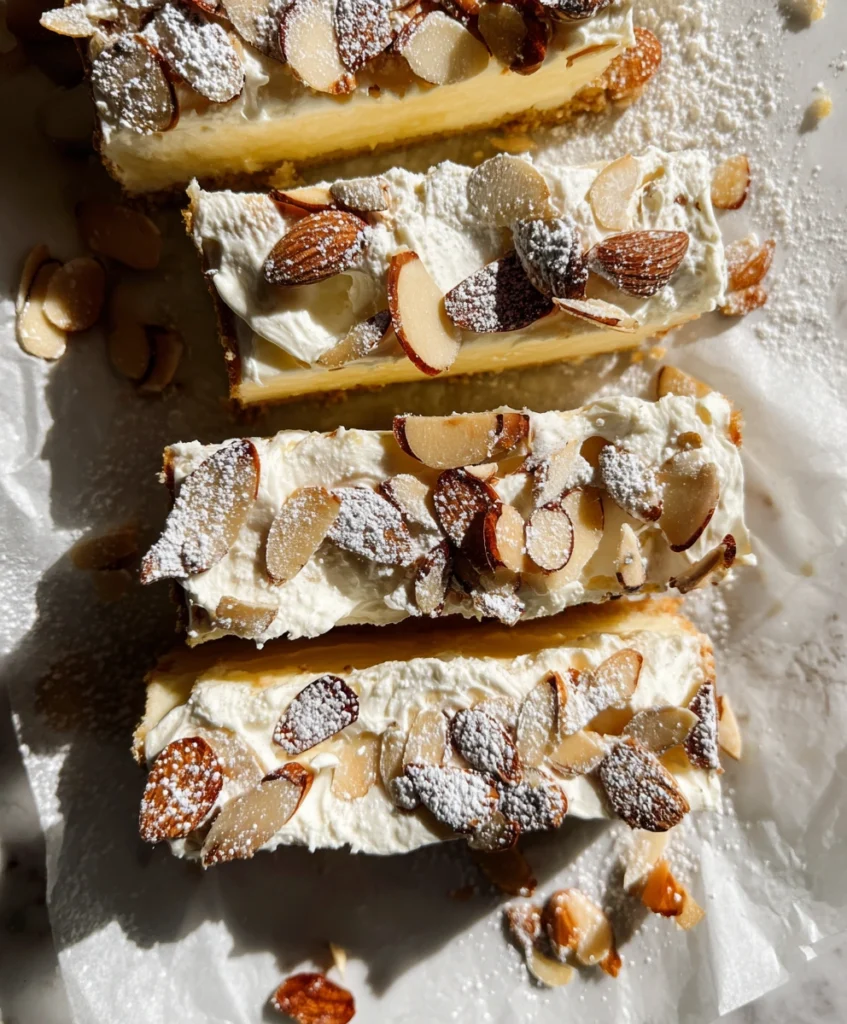 Almond Frangipane Cheesecake Bars