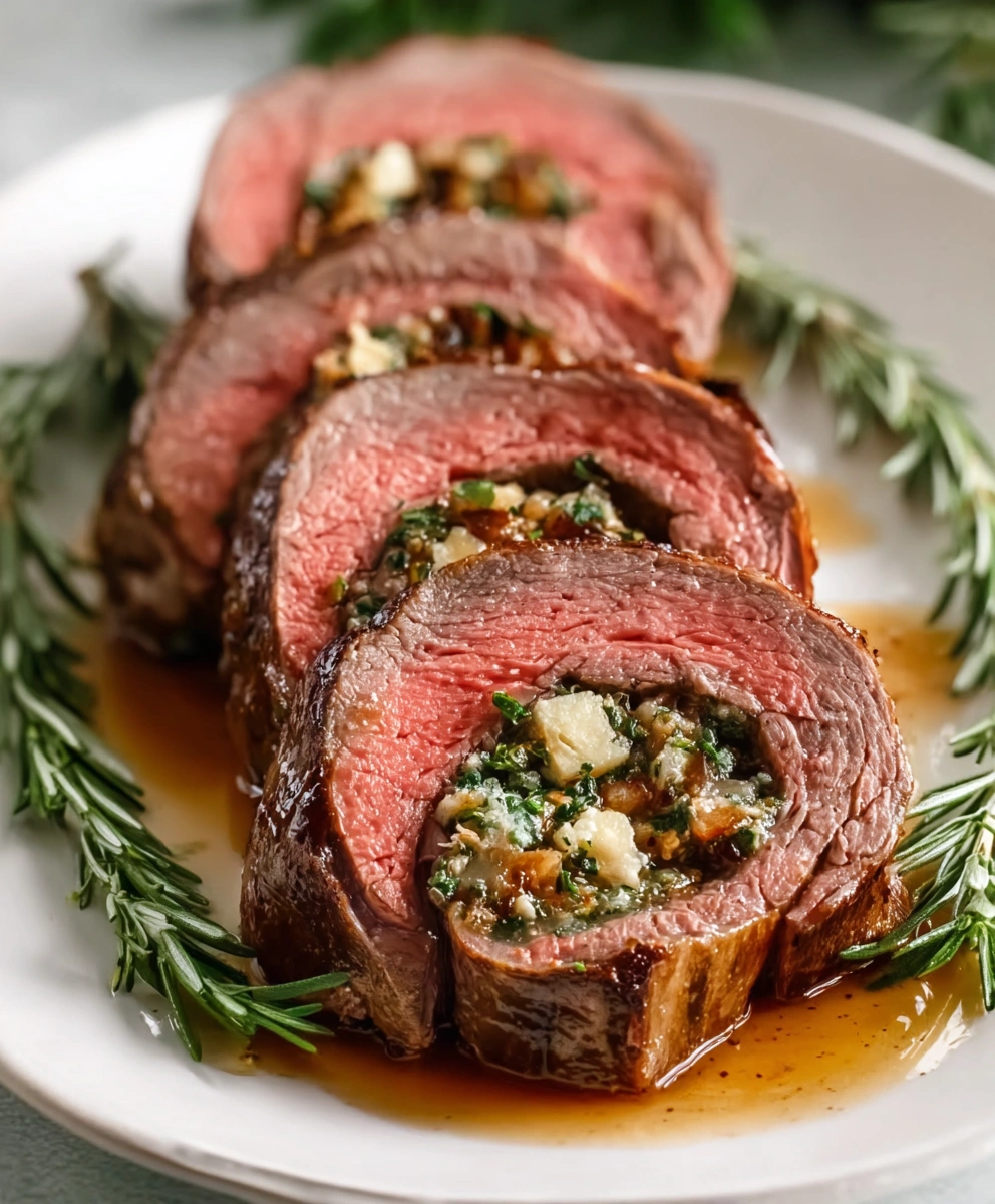 Best Christmas Stuffed Beef Tenderloin