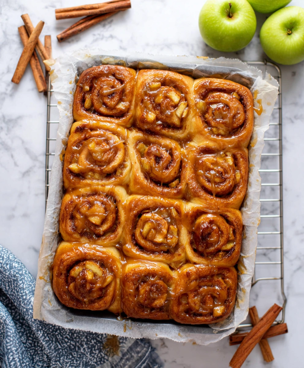 Caramel Apple Cinnamon Rolls