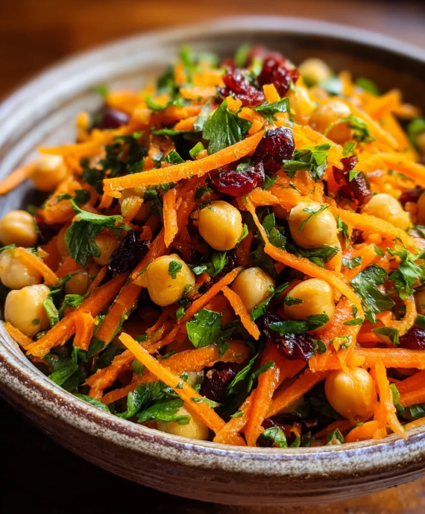 Carrot Ginger Chickpea Salad