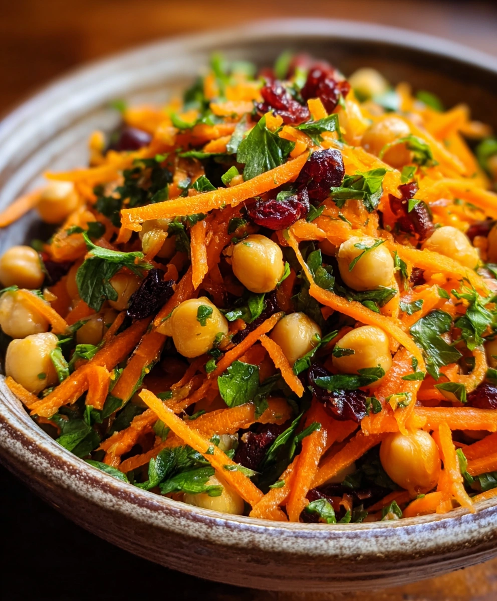 Carrot Ginger Chickpea Salad