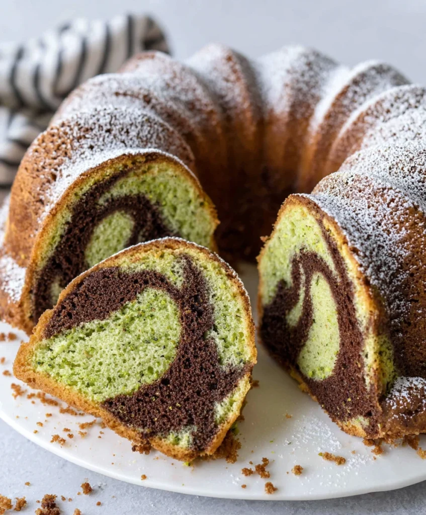 Chocolate Pistachio Bundt Cake